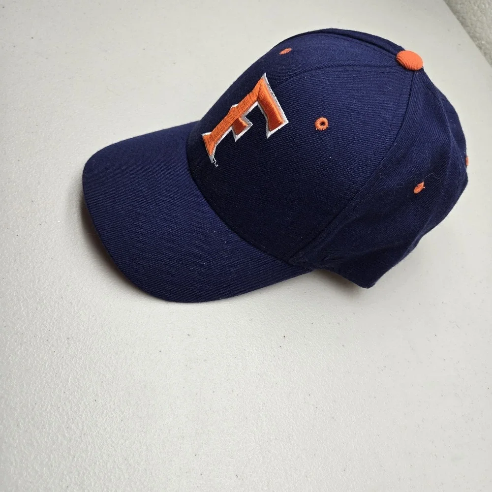 Cal State Fullerton Unisex Baseball Cap 7 1/8 Navy Curved Fitted Embroidered
